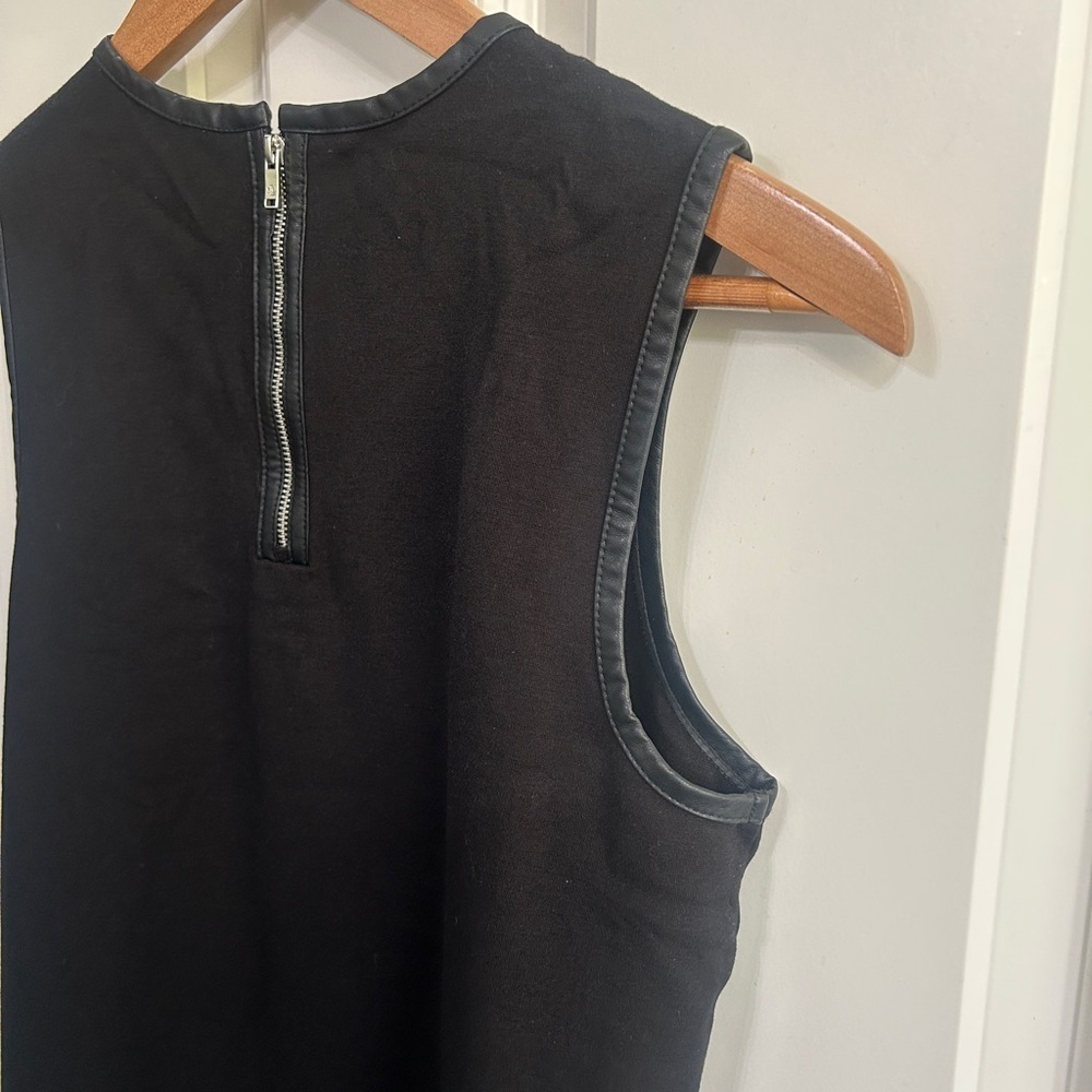 Like new Ralph Lauren Black Tank Top with Faux Leather trim. Size S. - Picture 9 of 11